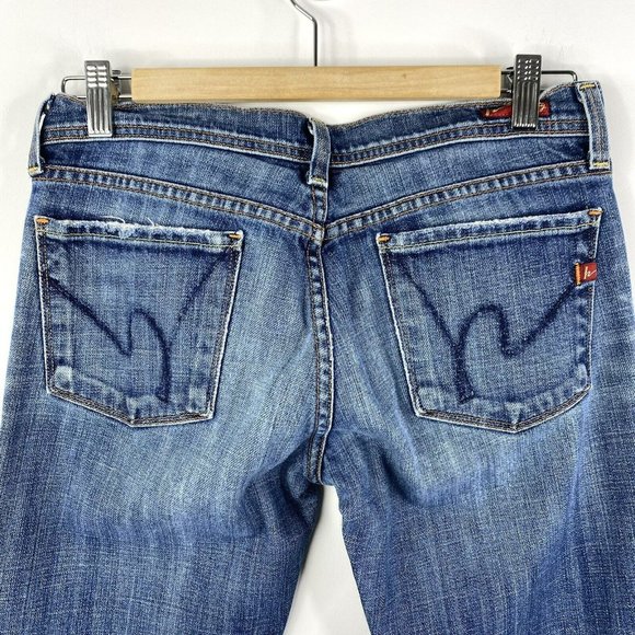 Citizens Of Humanity Ingrid Low Rise Waist Flare Denim  Jeans Y2K Womens Size 27 - Picture 2 of 7